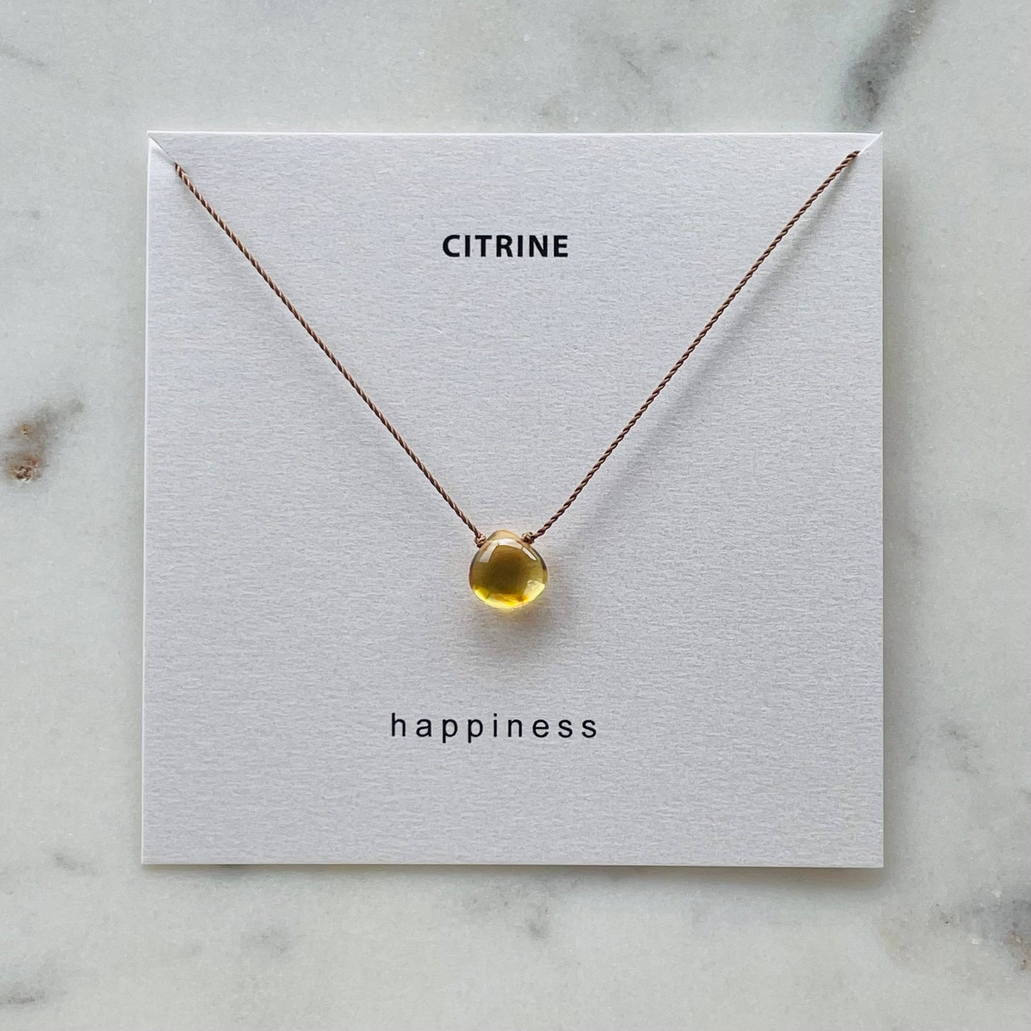 Citrine Necklace- Happiness, Soulsilk