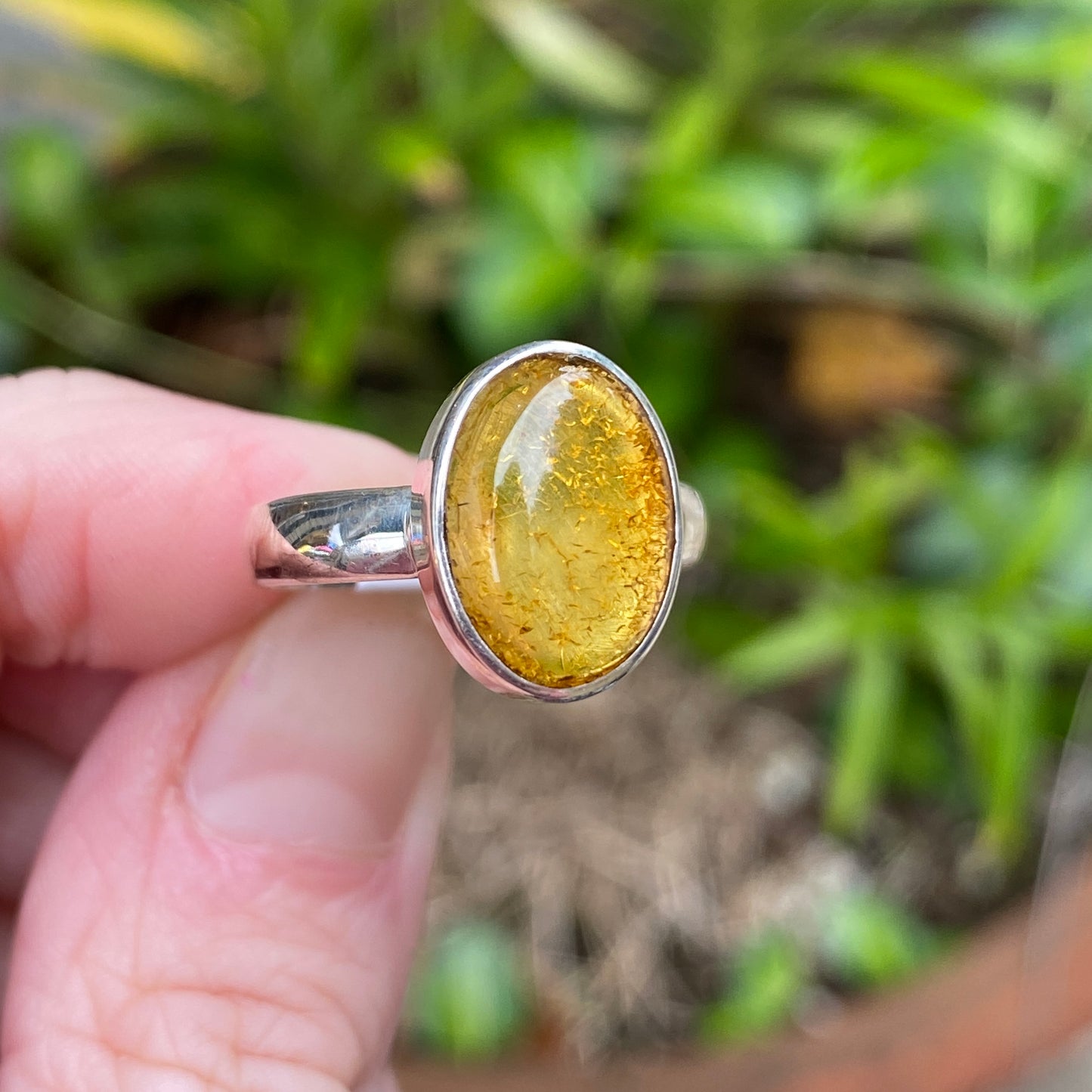 Baltic Amber RIng, Size 7.5