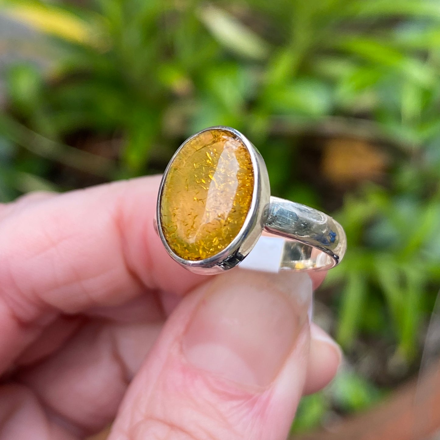 Baltic Amber RIng, Size 7.5