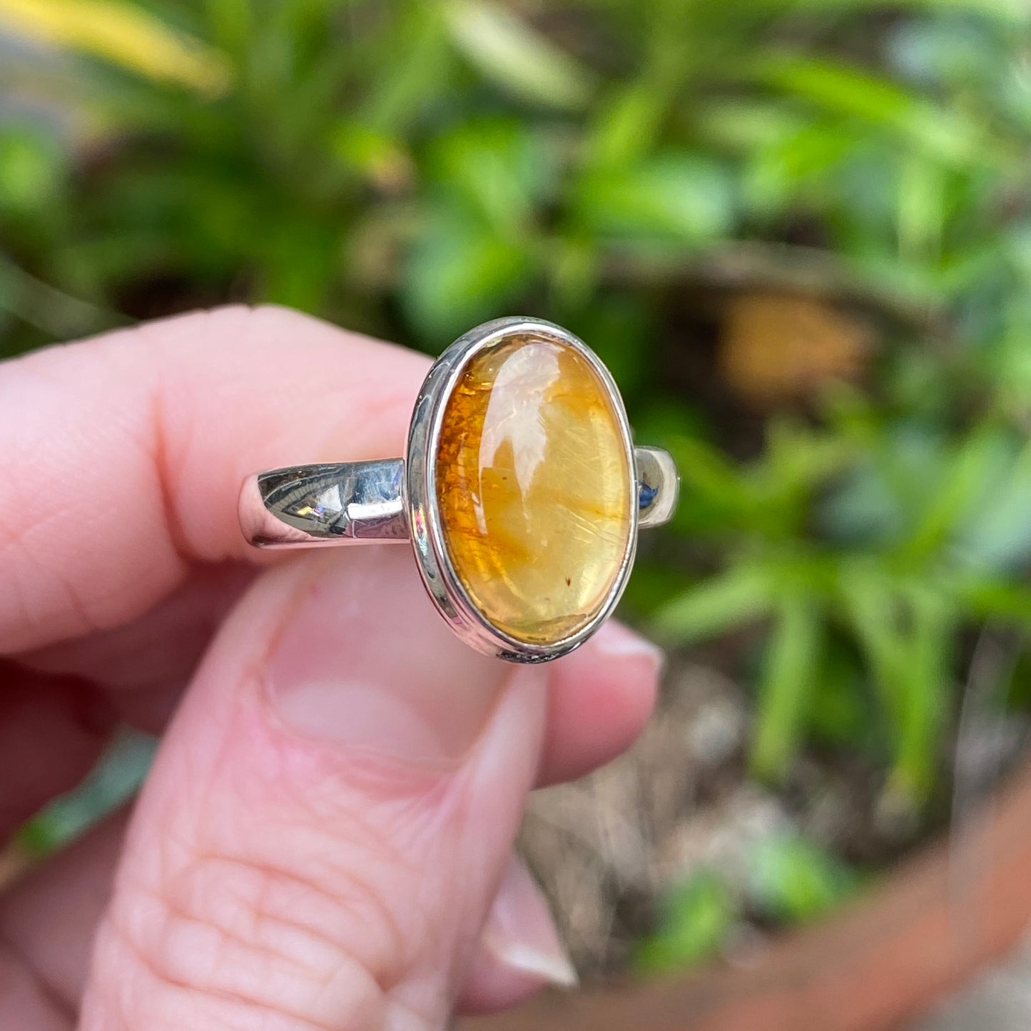 Baltic Amber RIng, Size 7.5