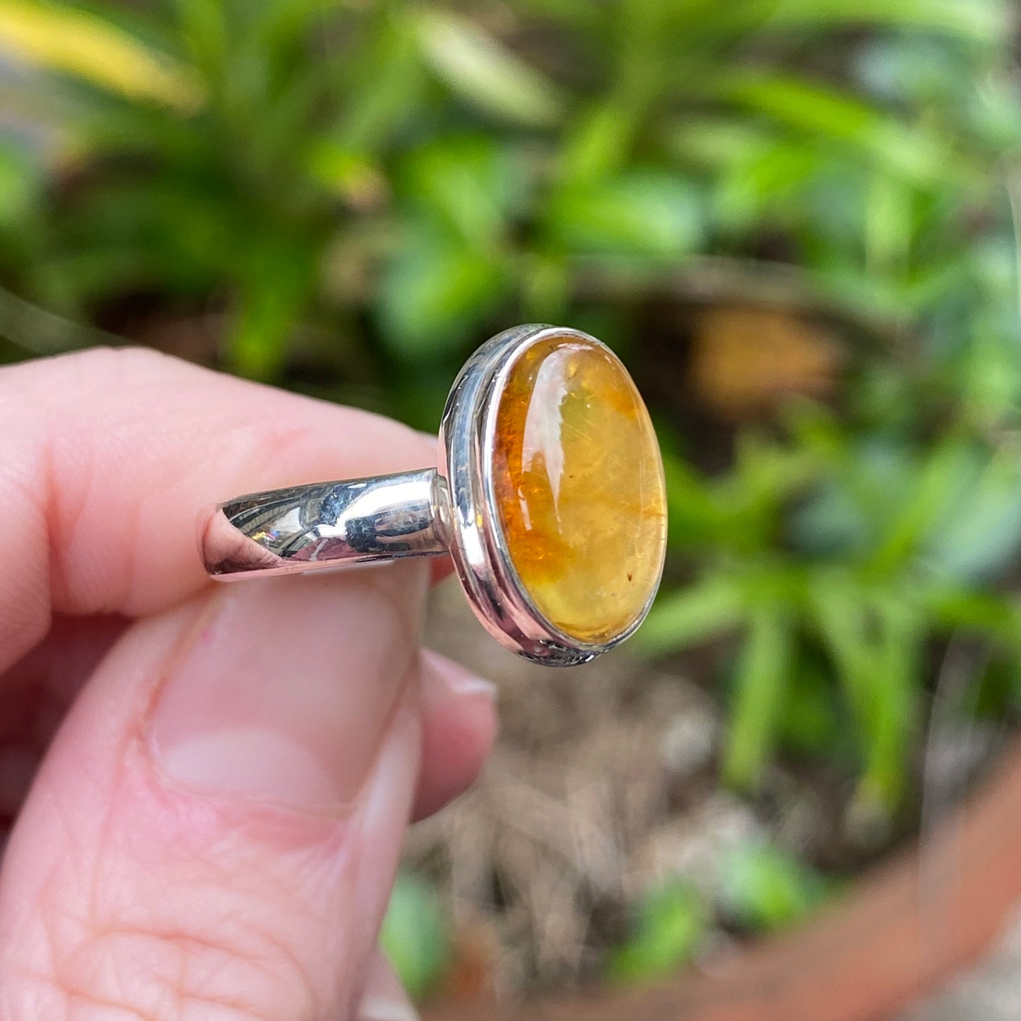 Baltic Amber RIng, Size 7.5