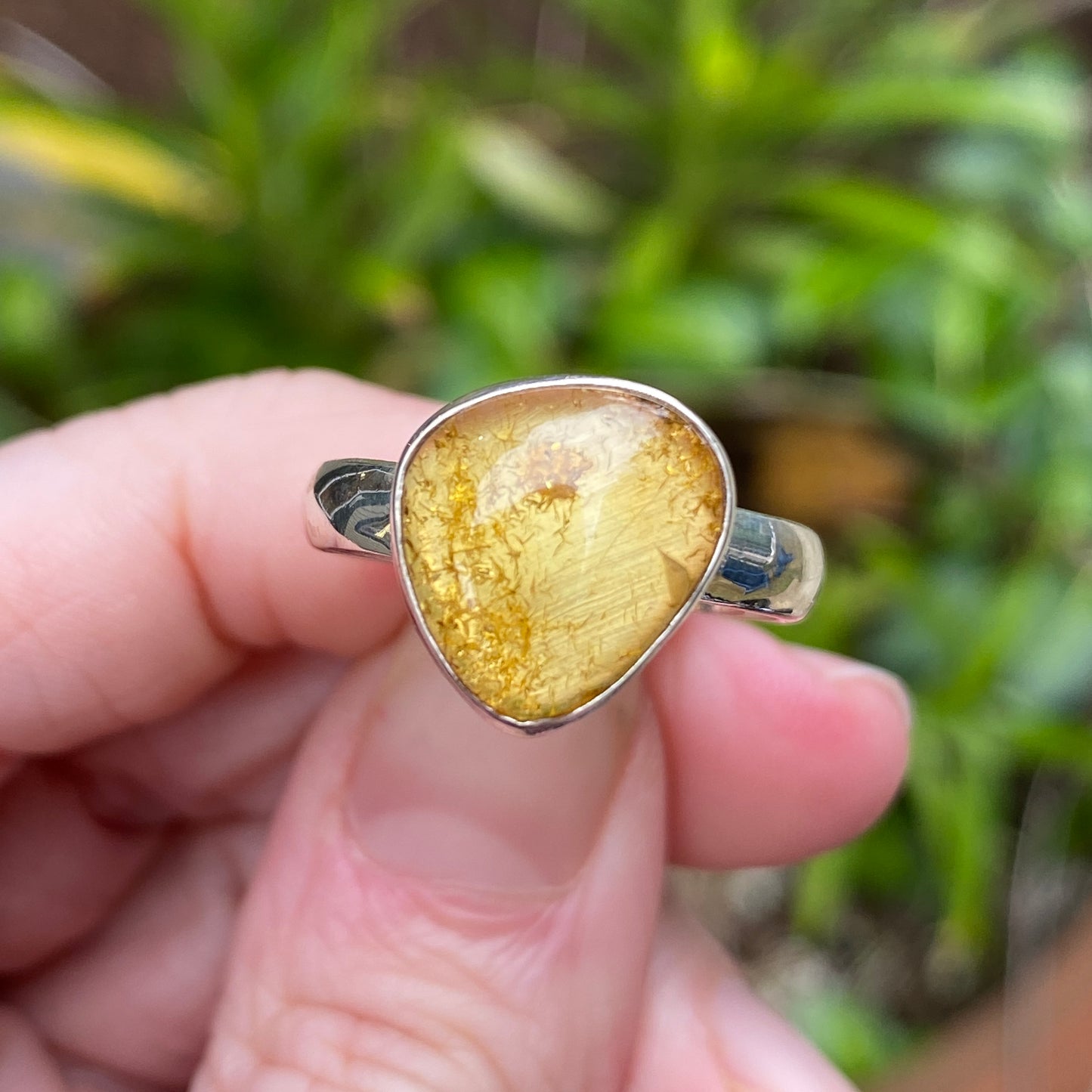 Baltic Amber RIng, Size 8.5