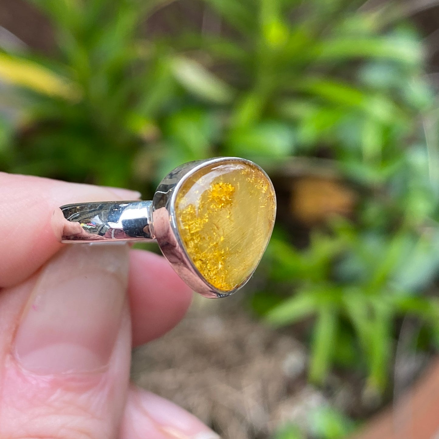 Baltic Amber RIng, Size 8.5