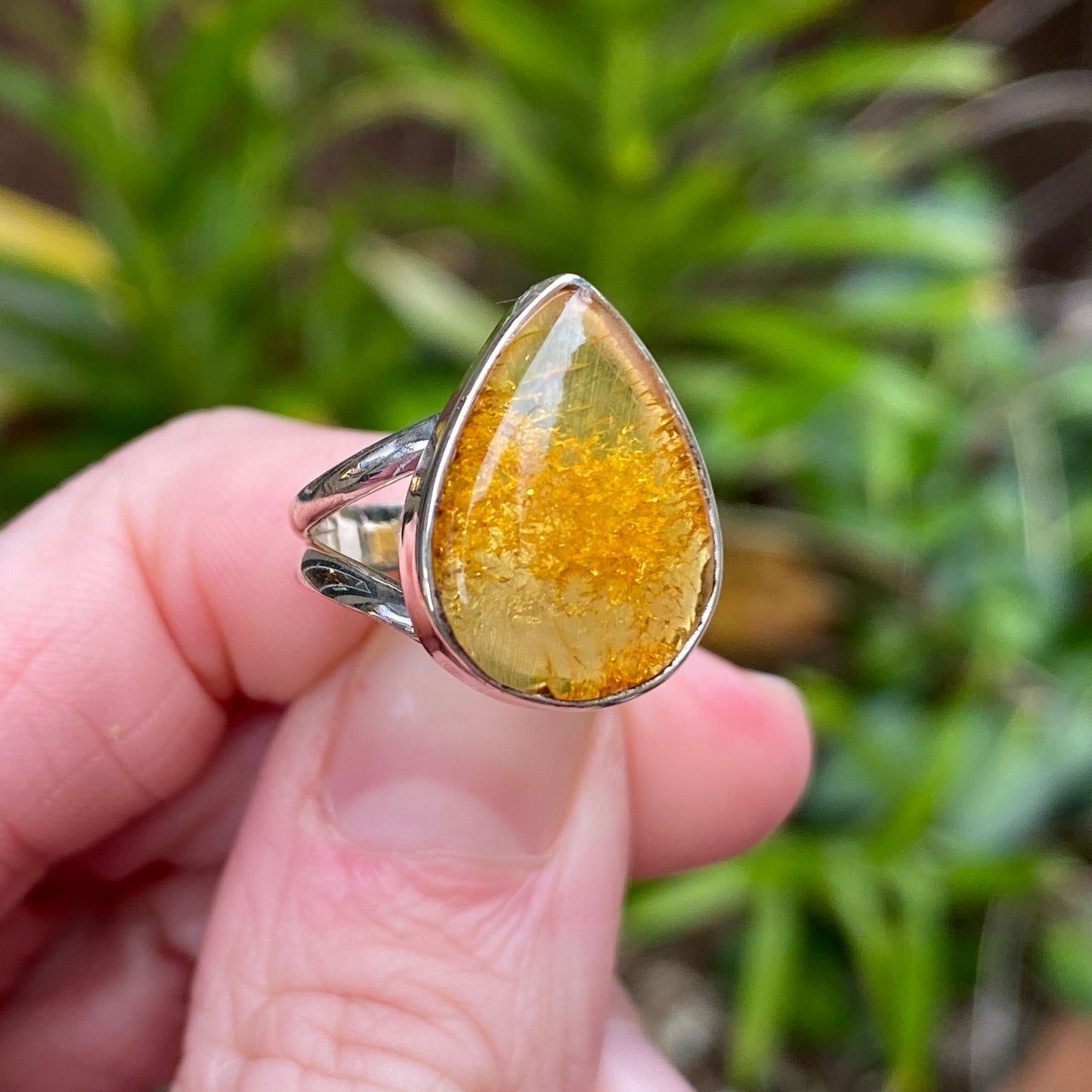 Baltic Amber RIng, Size 5