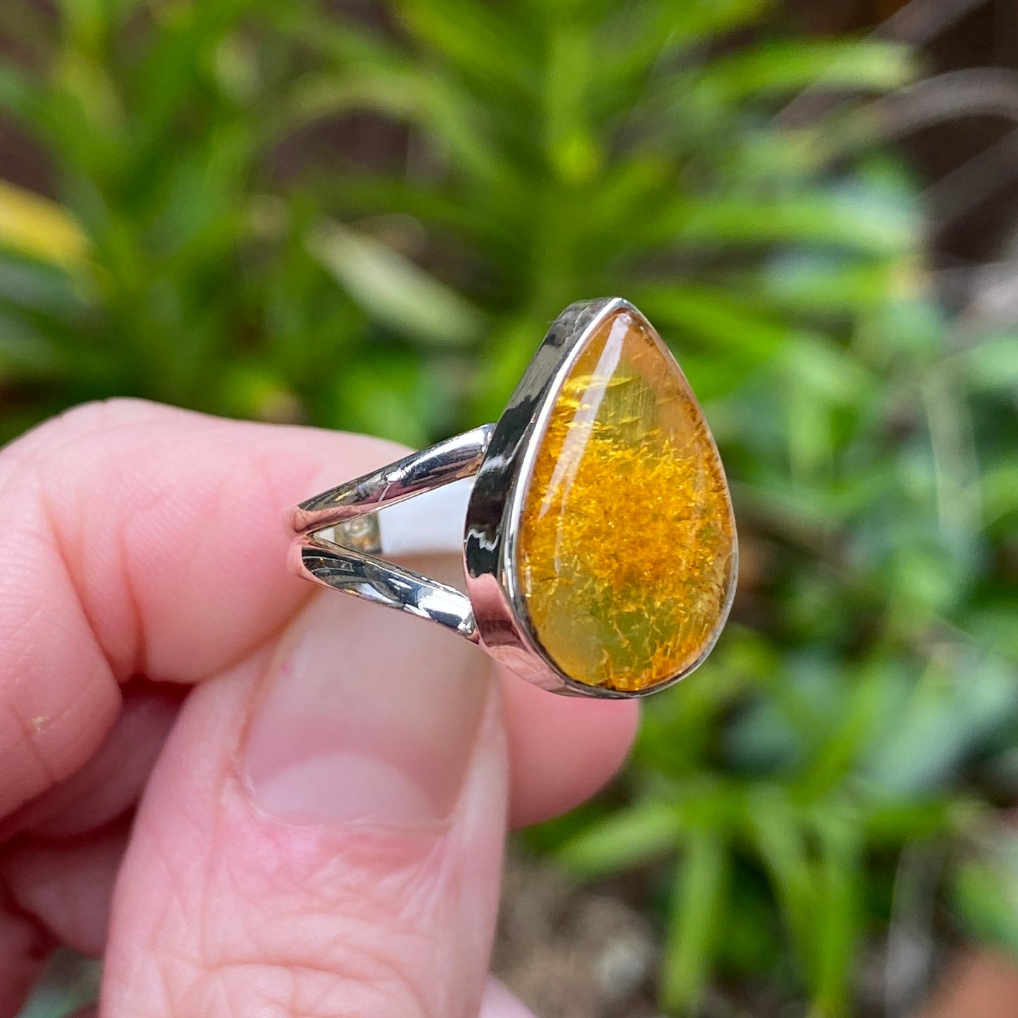 Baltic Amber RIng, Size 5