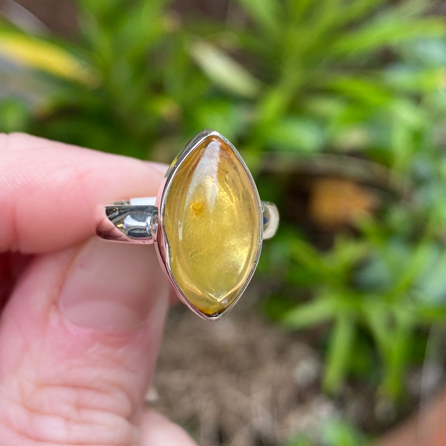 Baltic Amber RIng, Size 6.5