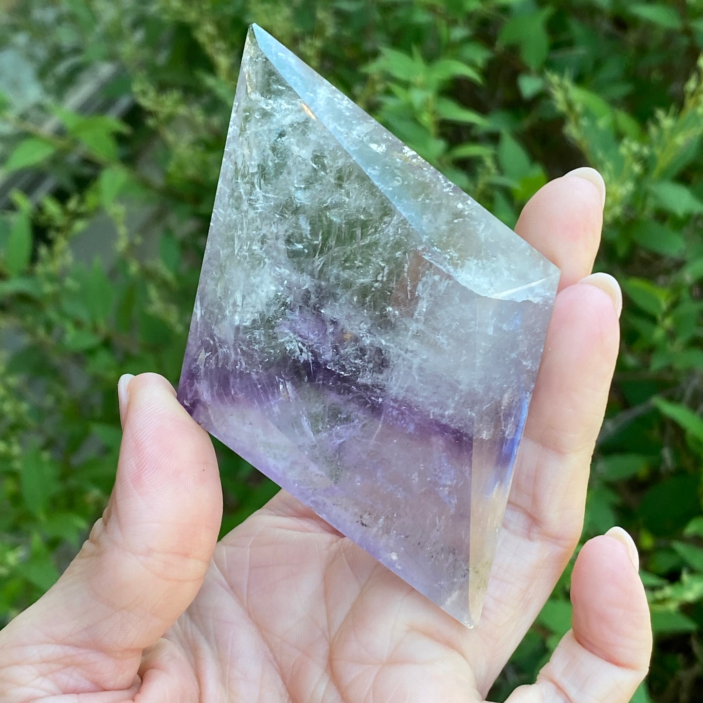 Amethyst Phantom Diamond with Display Stand