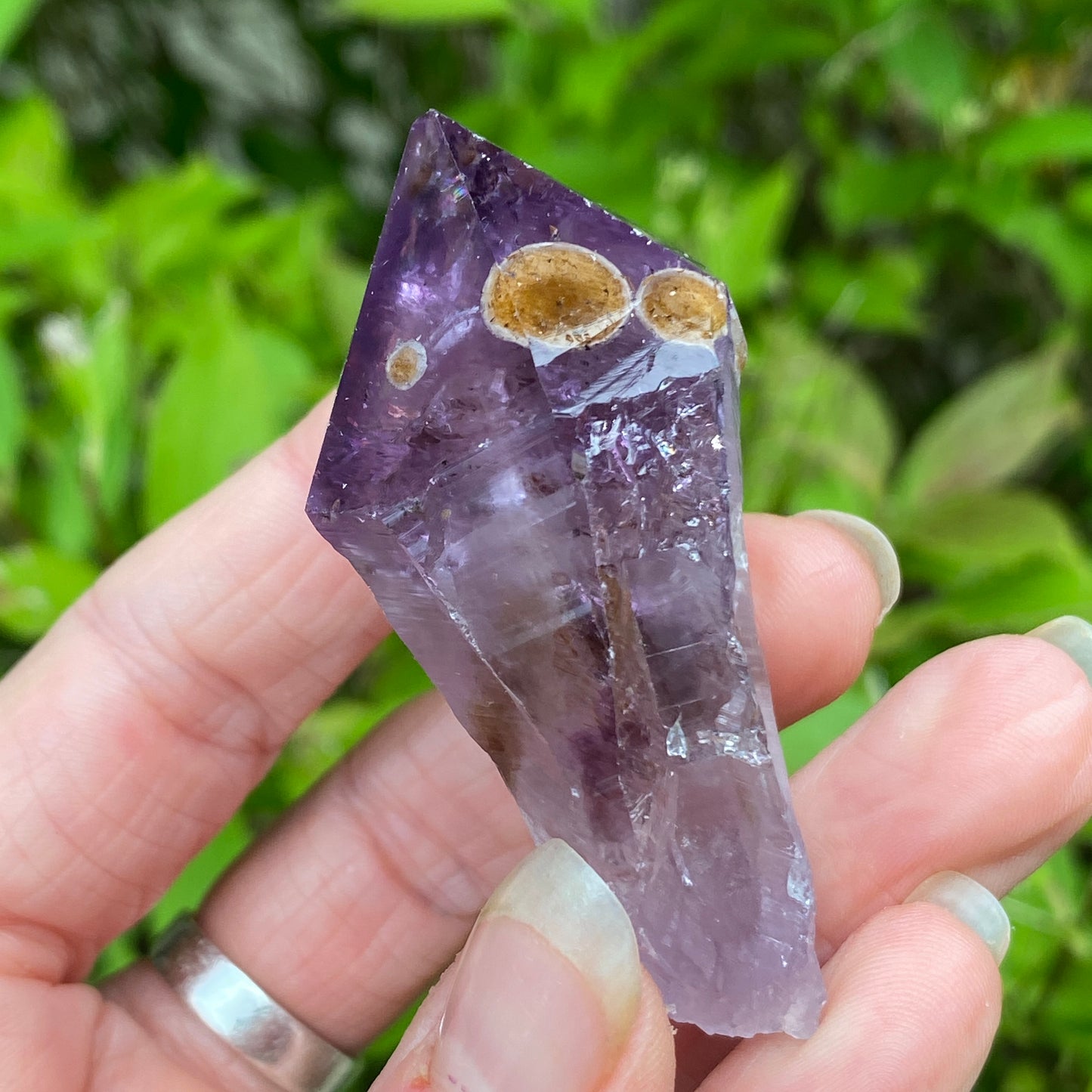 Amethyst Point with Cristobalite