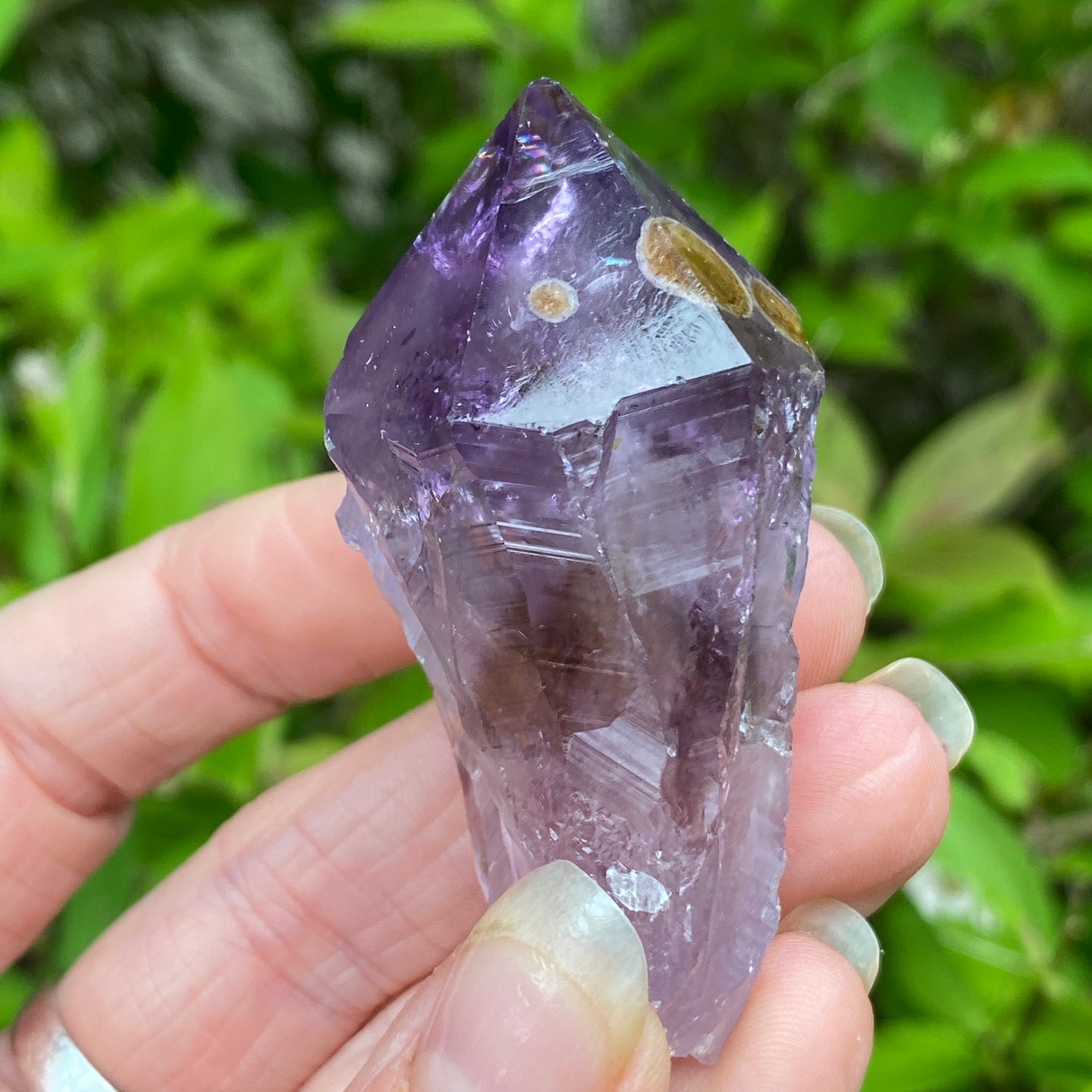 Amethyst Point with Cristobalite
