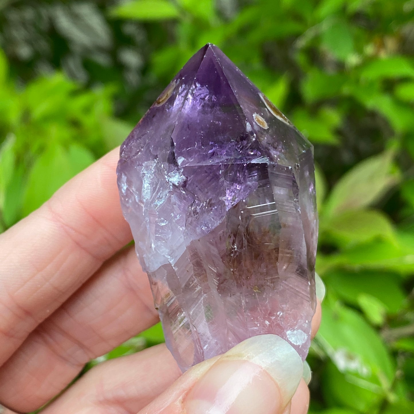 Amethyst Point with Cristobalite