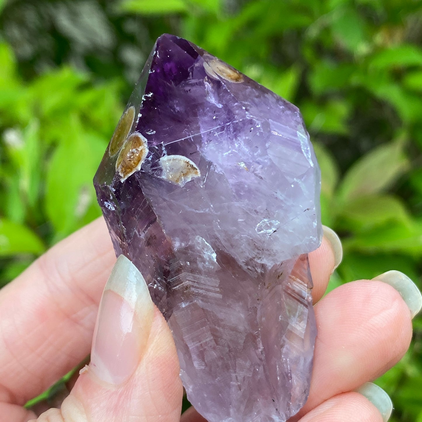 Amethyst Point with Cristobalite