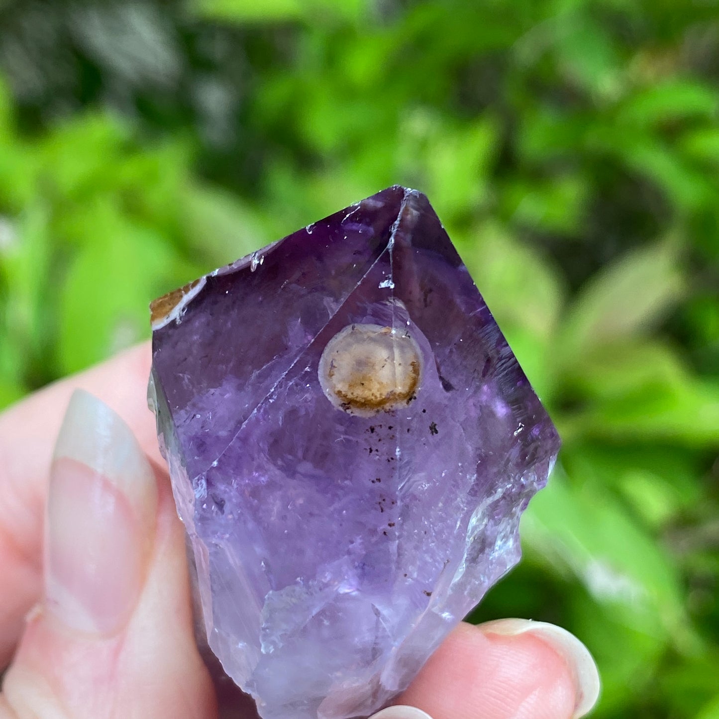 Amethyst Point with Cristobalite