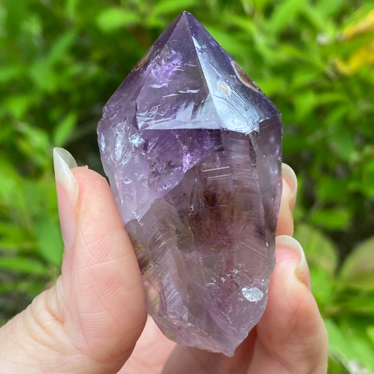 Amethyst Point with Cristobalite