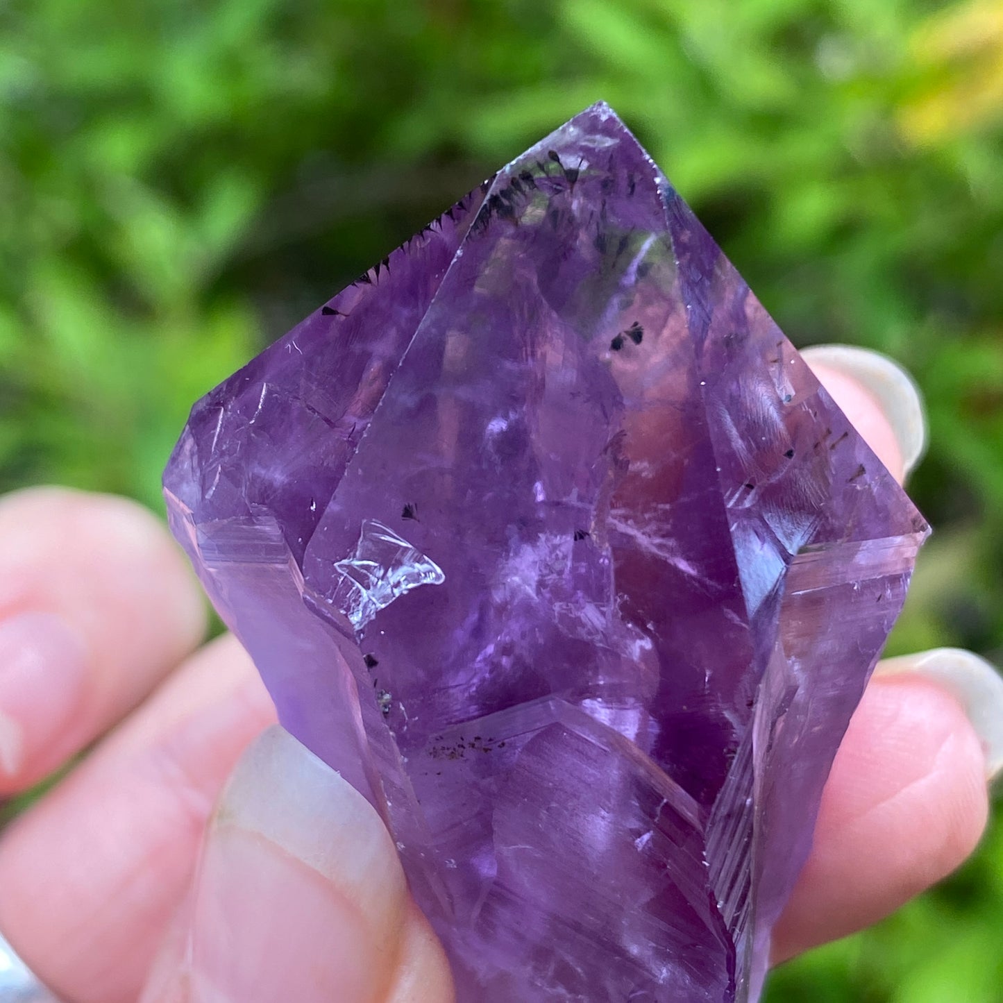 Amethyst Point with Goethite