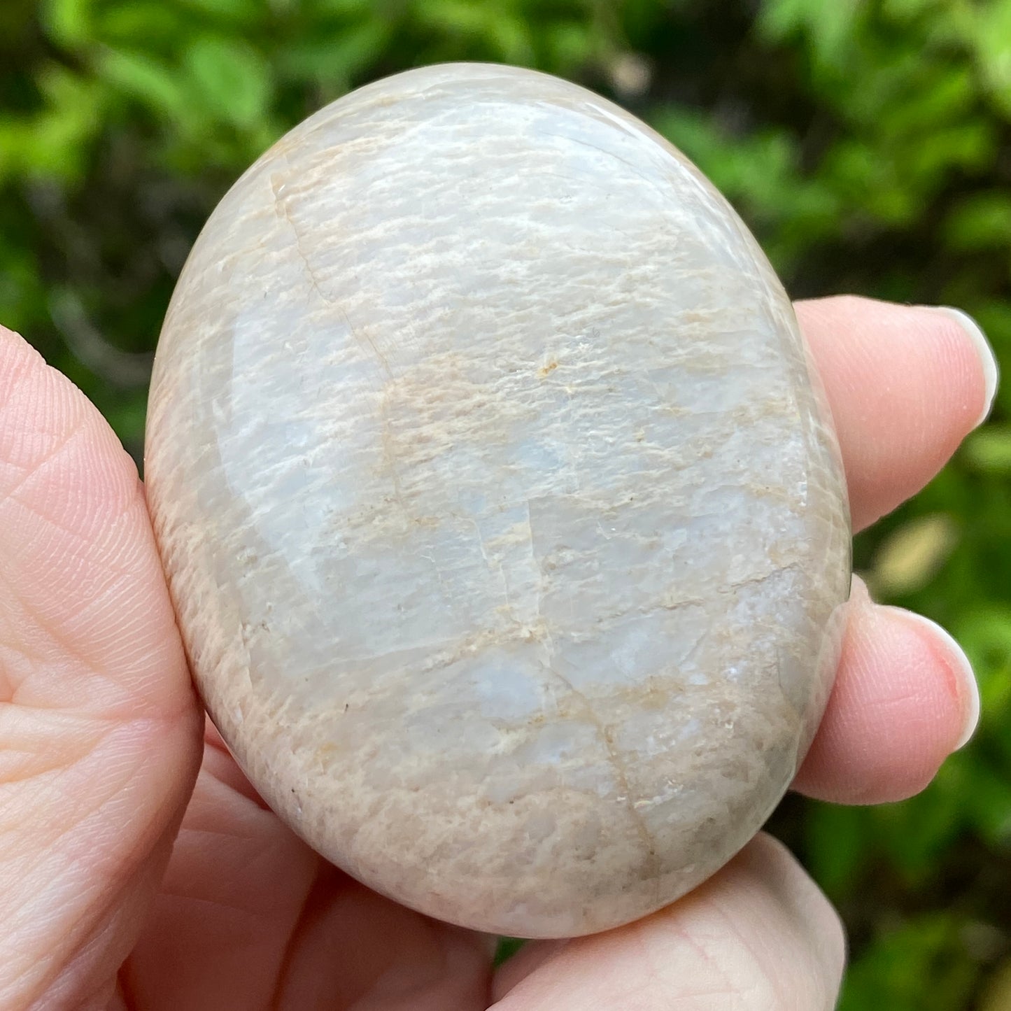 Black Moonstone Palm Stone, Gray Moonstone