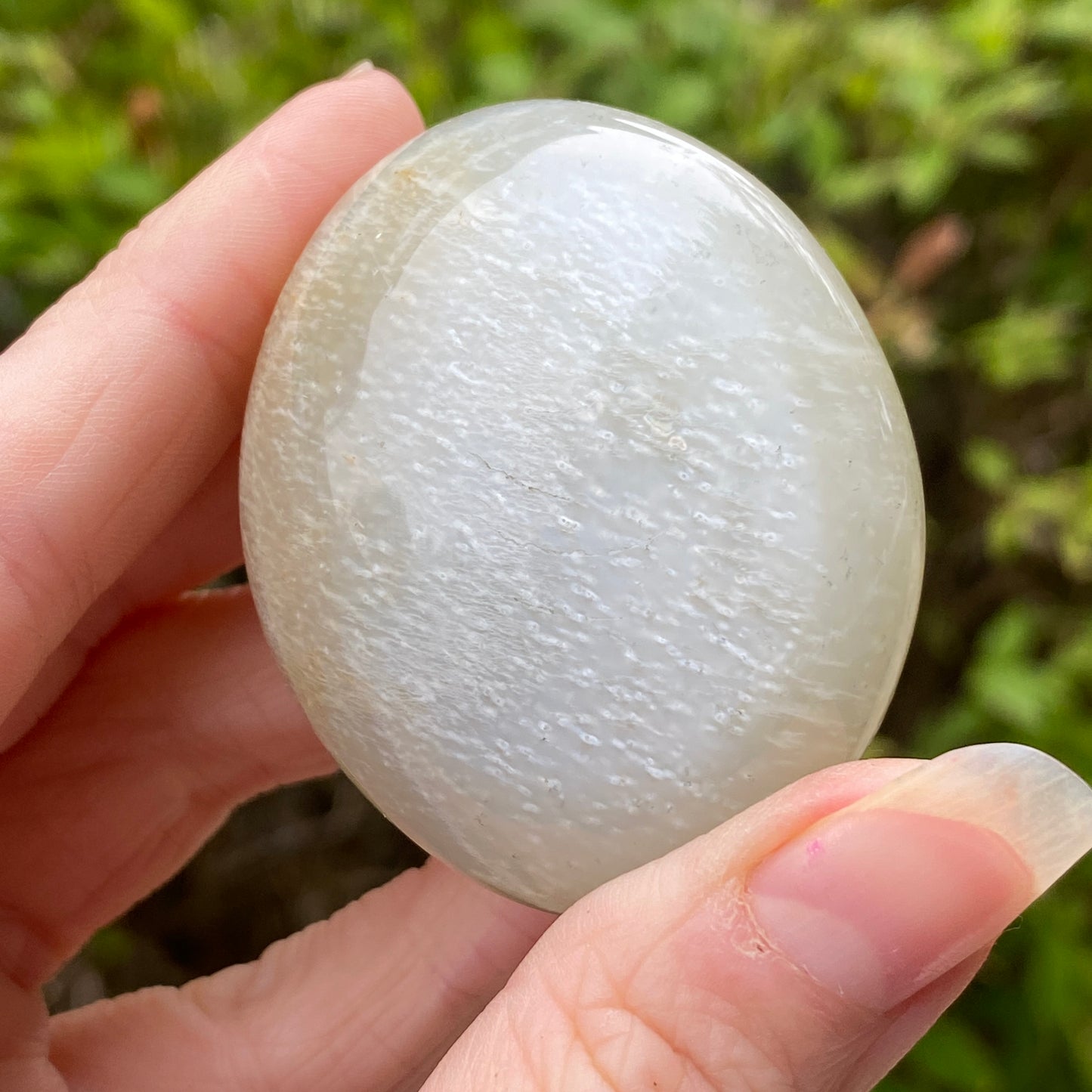 Black Moonstone Palm Stone, Gray Moonstone