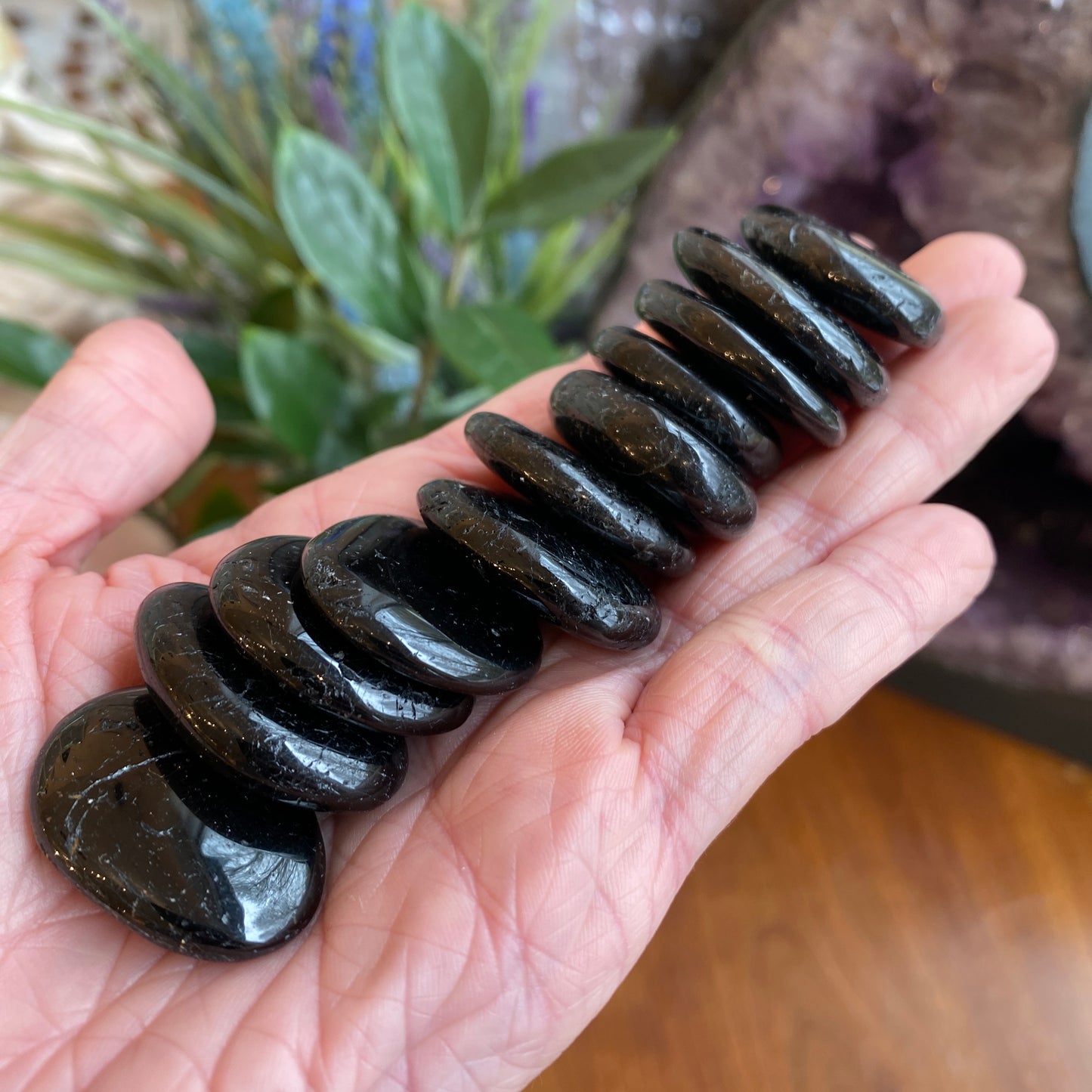 Black Tourmaline Worry Stone