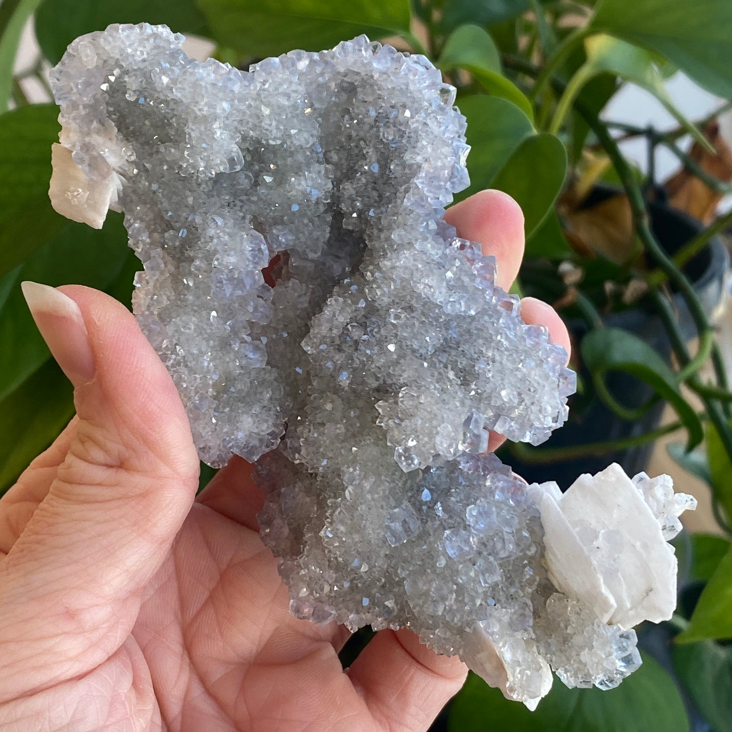 Blue Fluorite with Barite, Jaimina Mine, Asturias, Spain