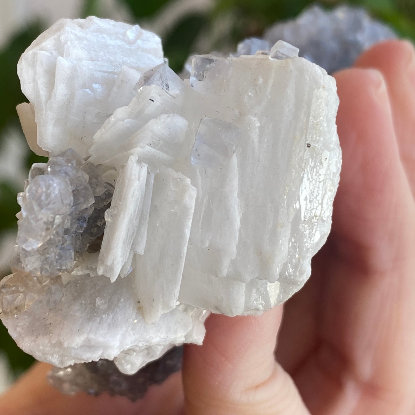 Blue Fluorite with Barite, Jaimina Mine, Asturias, Spain
