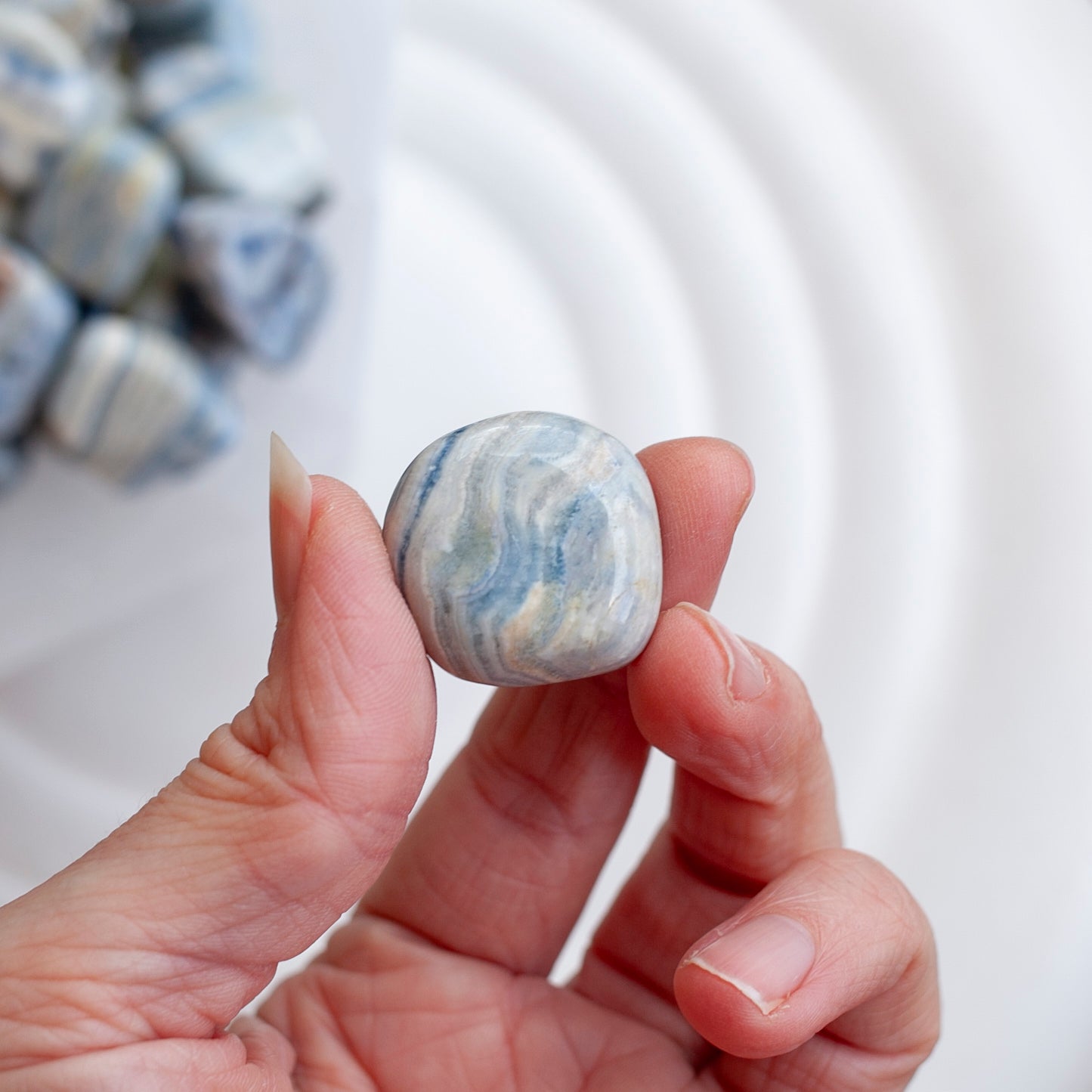 Blue Scheelite Stone, Turkish Calcite in Dolomite