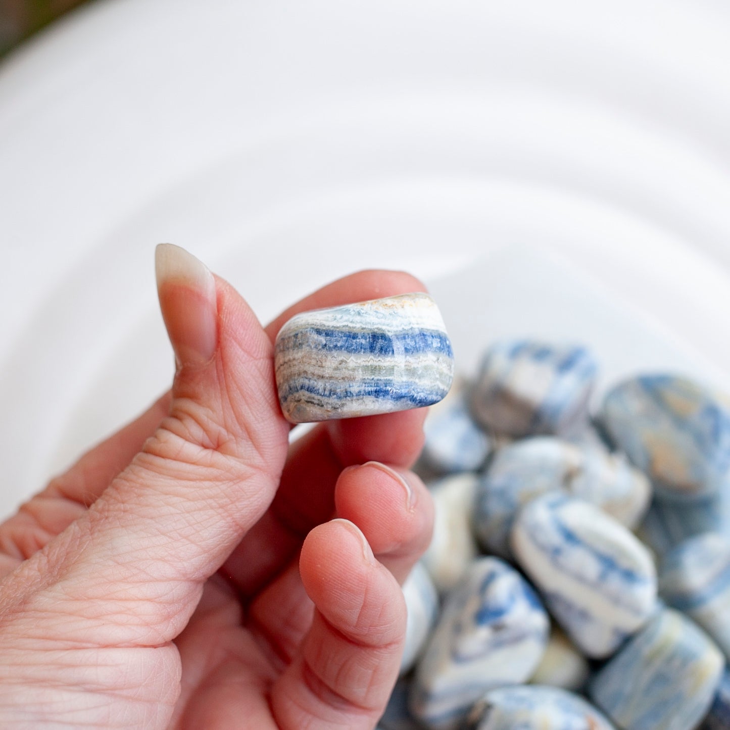 Blue Scheelite Stone, Turkish Calcite in Dolomite