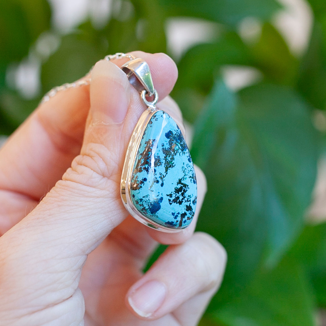 Chrysocolla Azurite Pendant