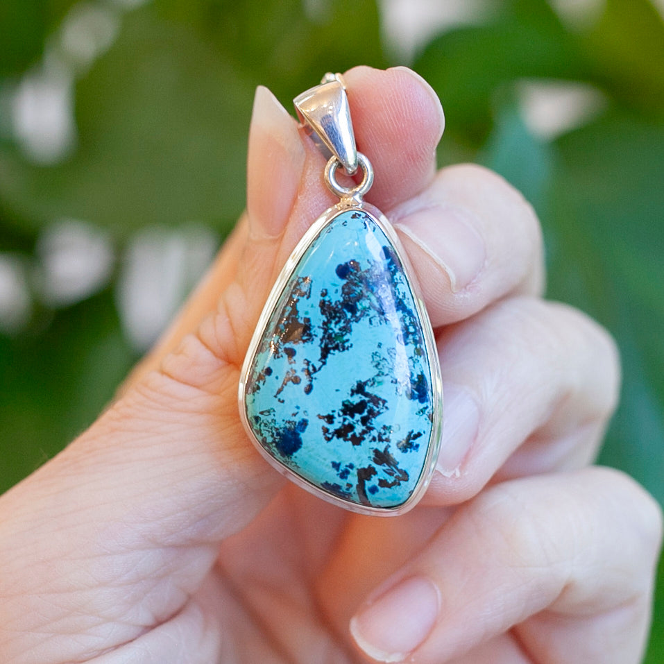 Chrysocolla Azurite Pendant