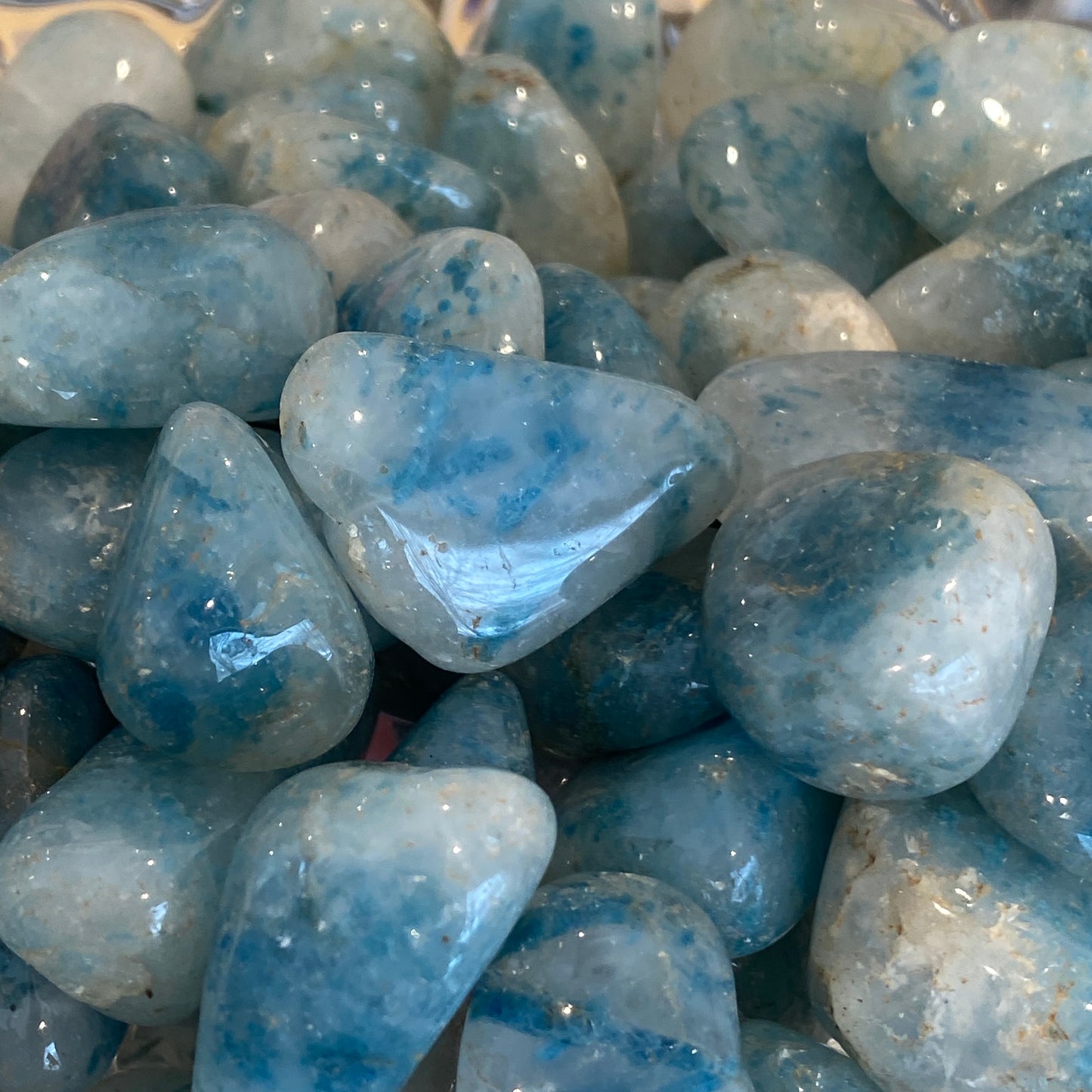 Chrysocolla Included Quartz Stone