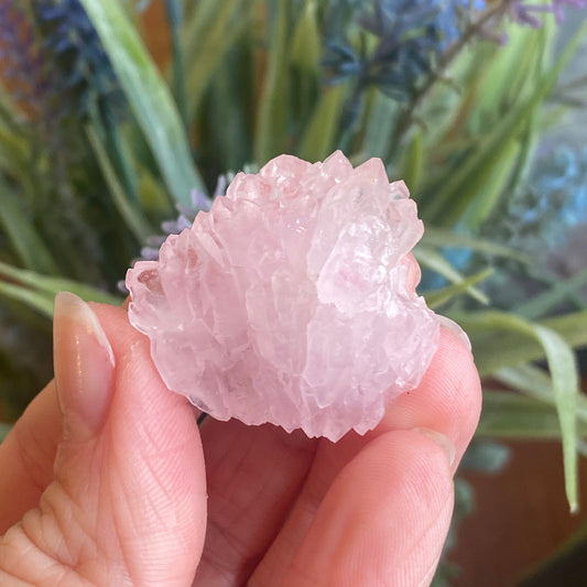 Crystallized Rose Quartz, Rare