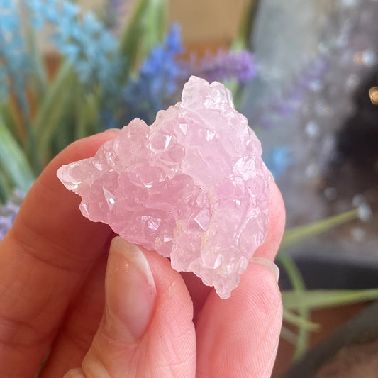 Crystallized Rose Quartz, Rare