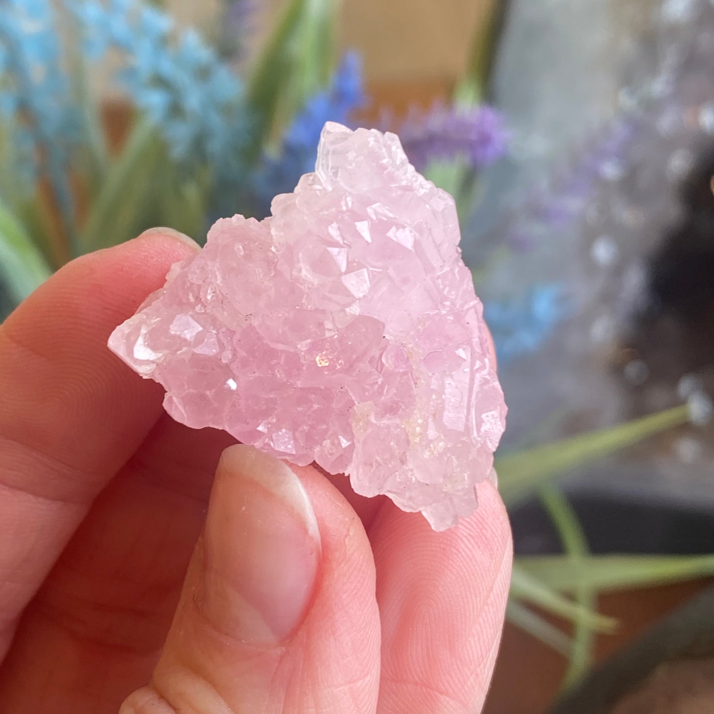 Crystallized Rose Quartz, Rare