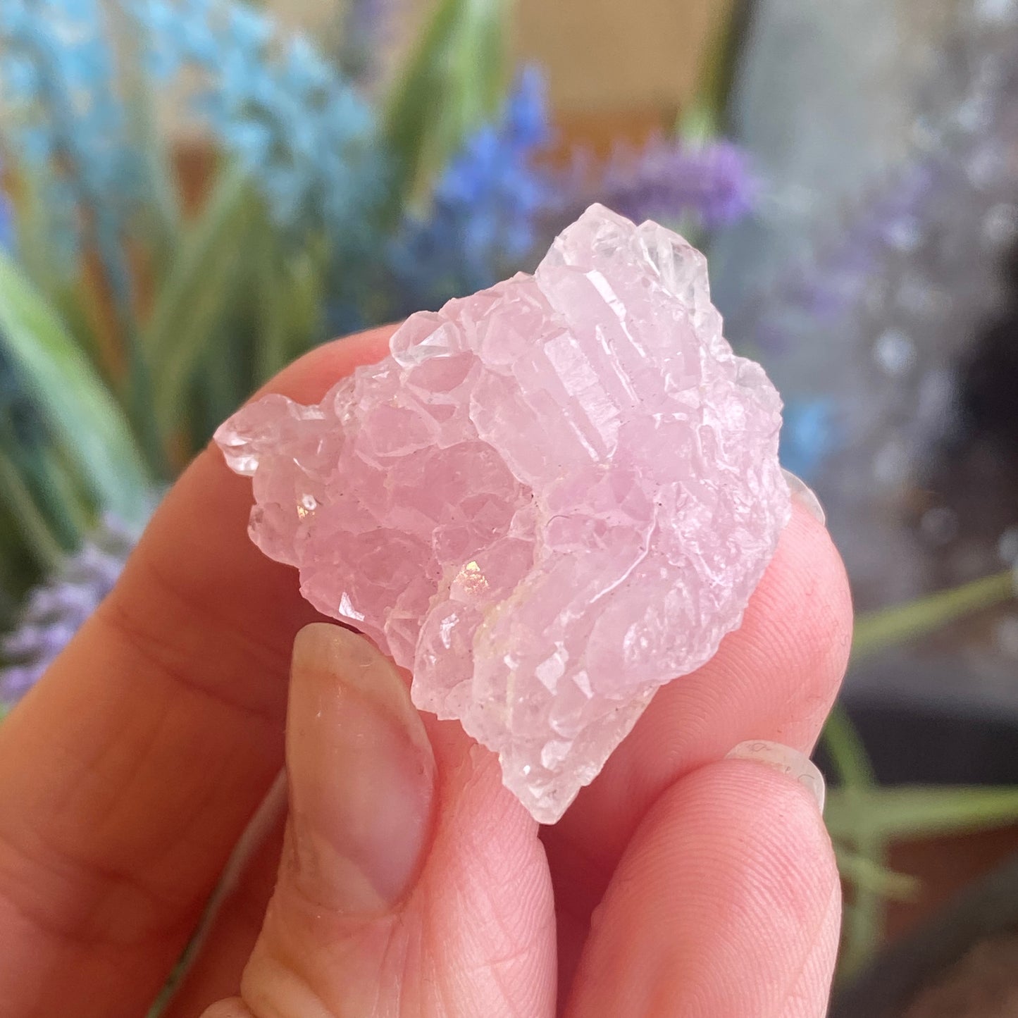 Crystallized Rose Quartz, Rare