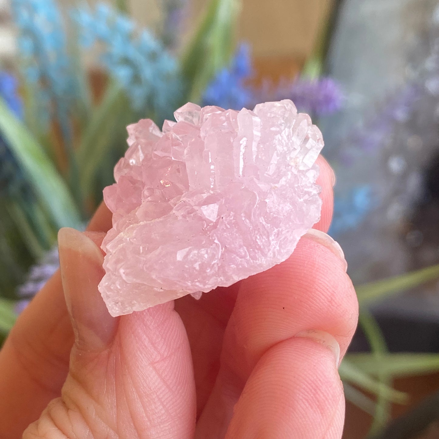 Crystallized Rose Quartz, Rare