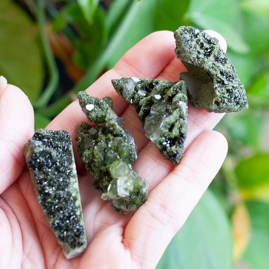 Epidote on Quartz, Turkey