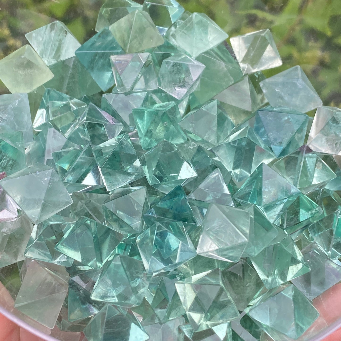Green Fluorite Octahedron