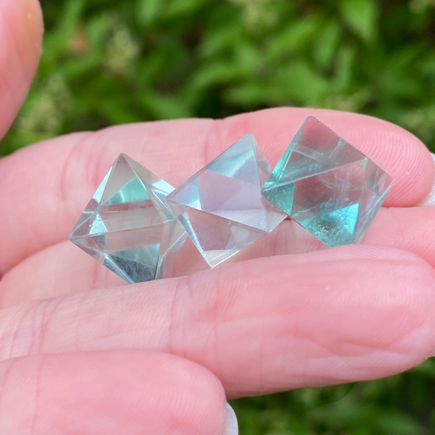 Green Fluorite Octahedron