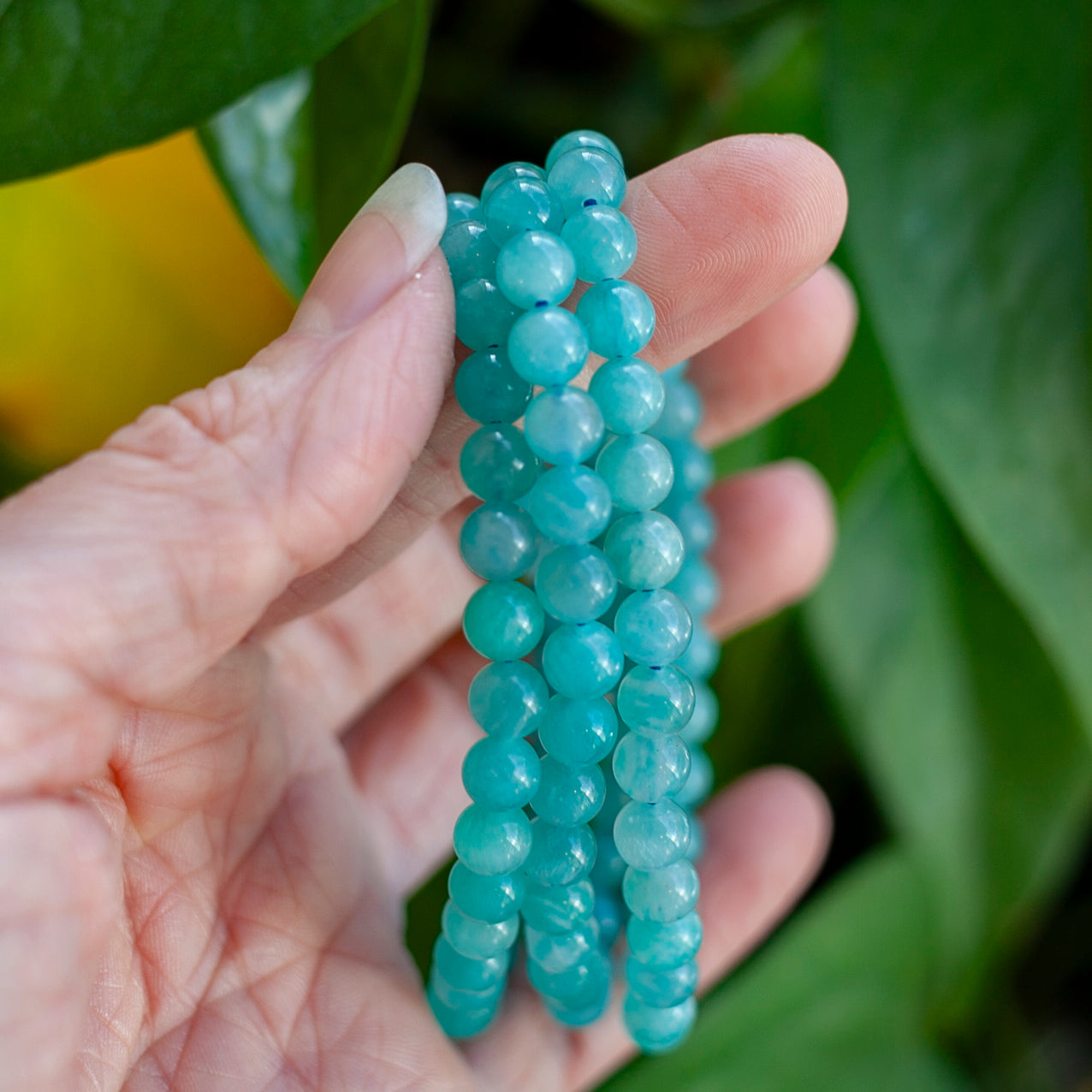 Gel Amazonite Bracelet, 6mm