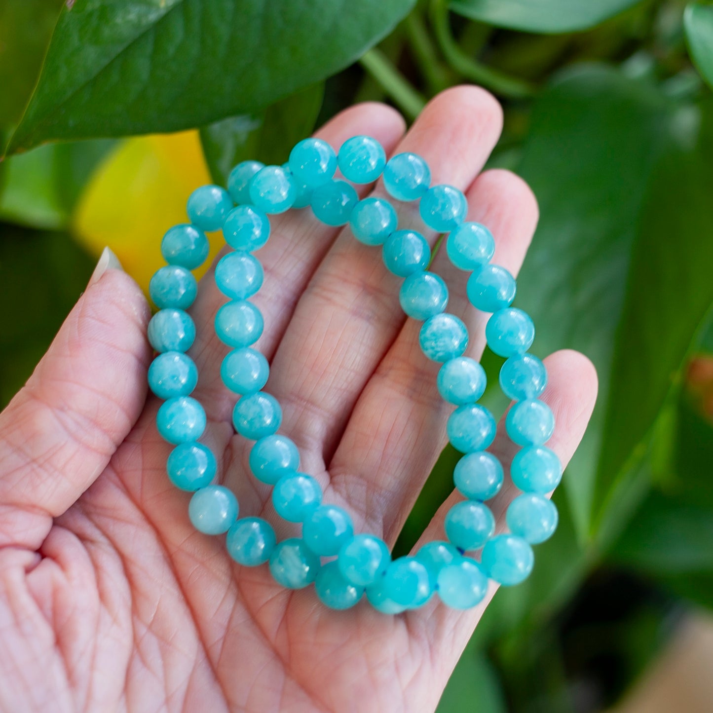 Gel Amazonite Bracelet, 8mm