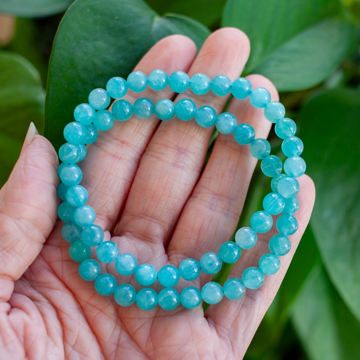 Gel Amazonite Bracelet, 6mm