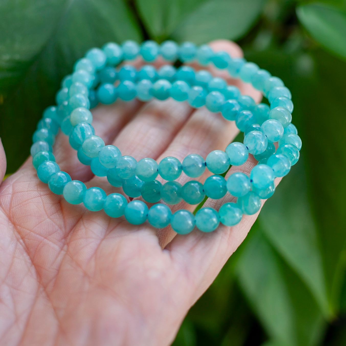 Gel Amazonite Bracelet, 6mm