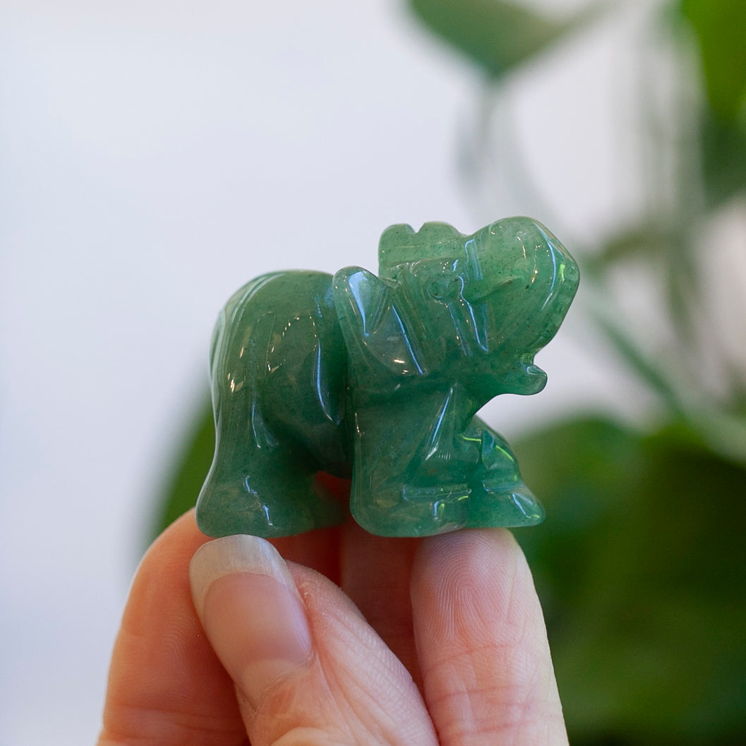 Green Aventurine Elephant