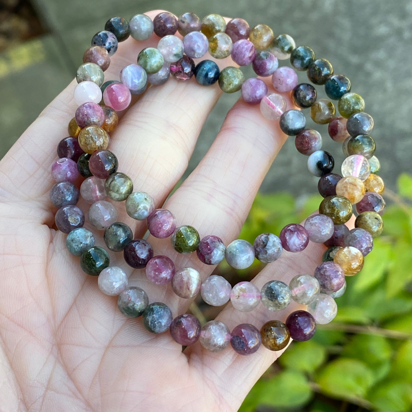 Mixed Tourmaline Bracelet, 6mm