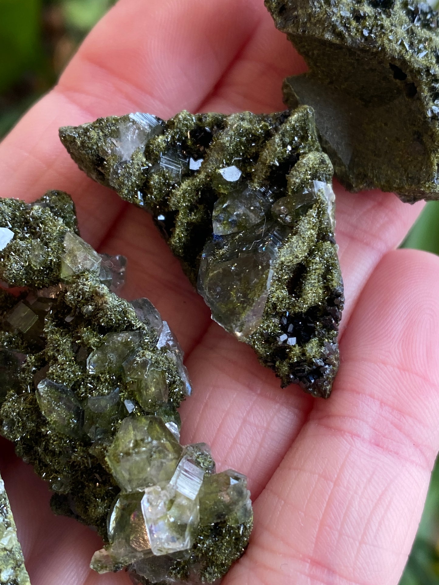 Epidote on Quartz, Turkey