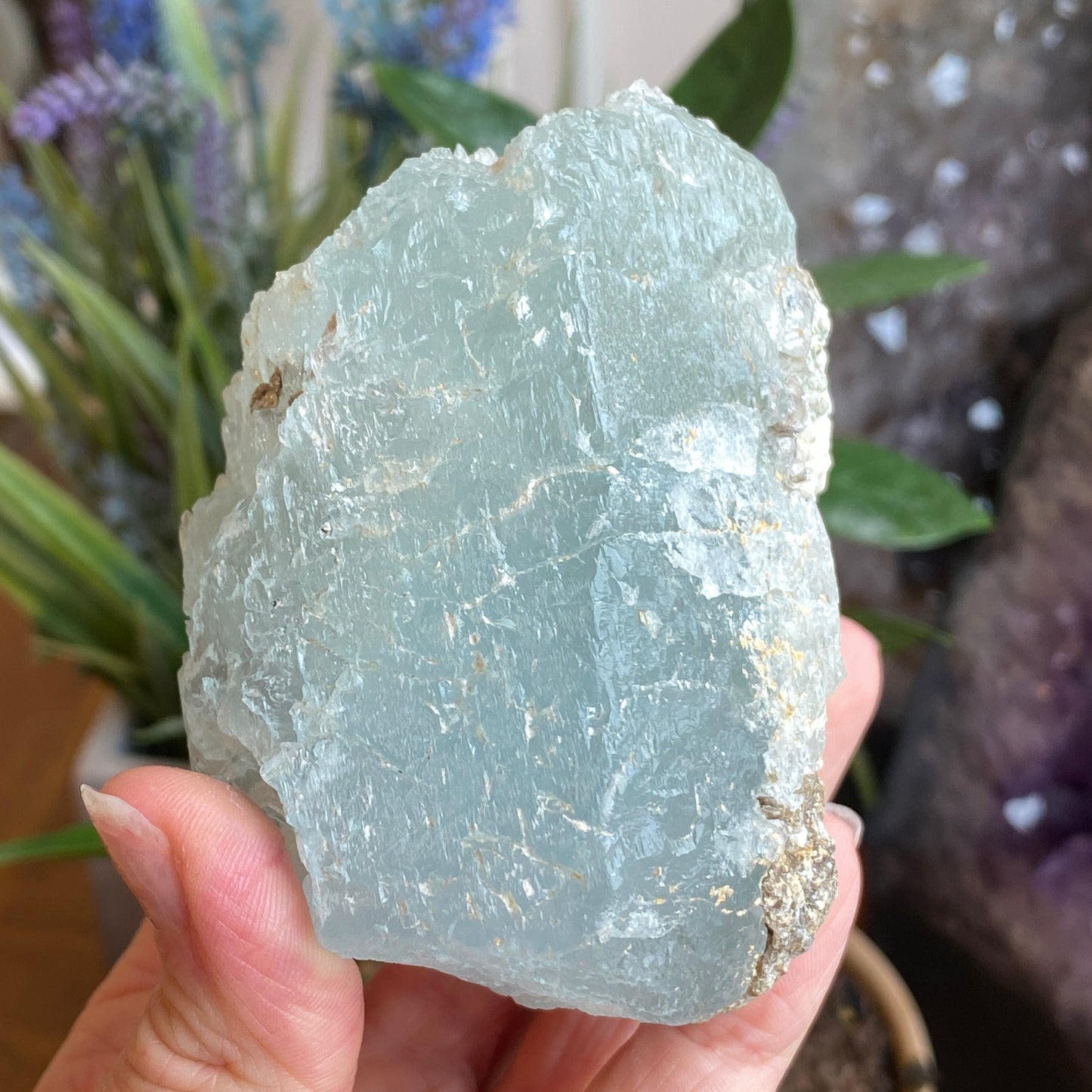 Unusual Water-Etched Aquamarine Crystal, 1lb