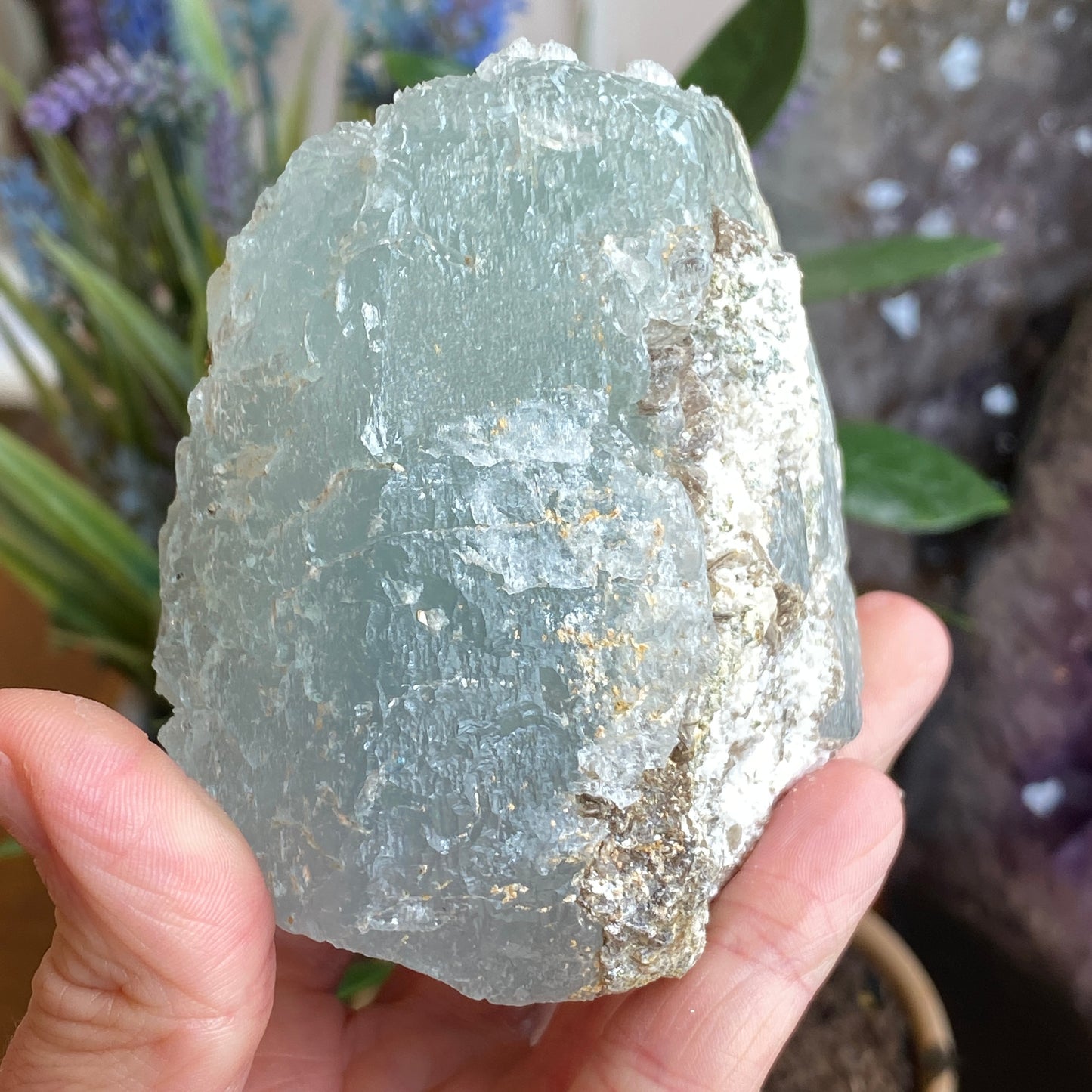 Unusual Water-Etched Aquamarine Crystal, 1lb