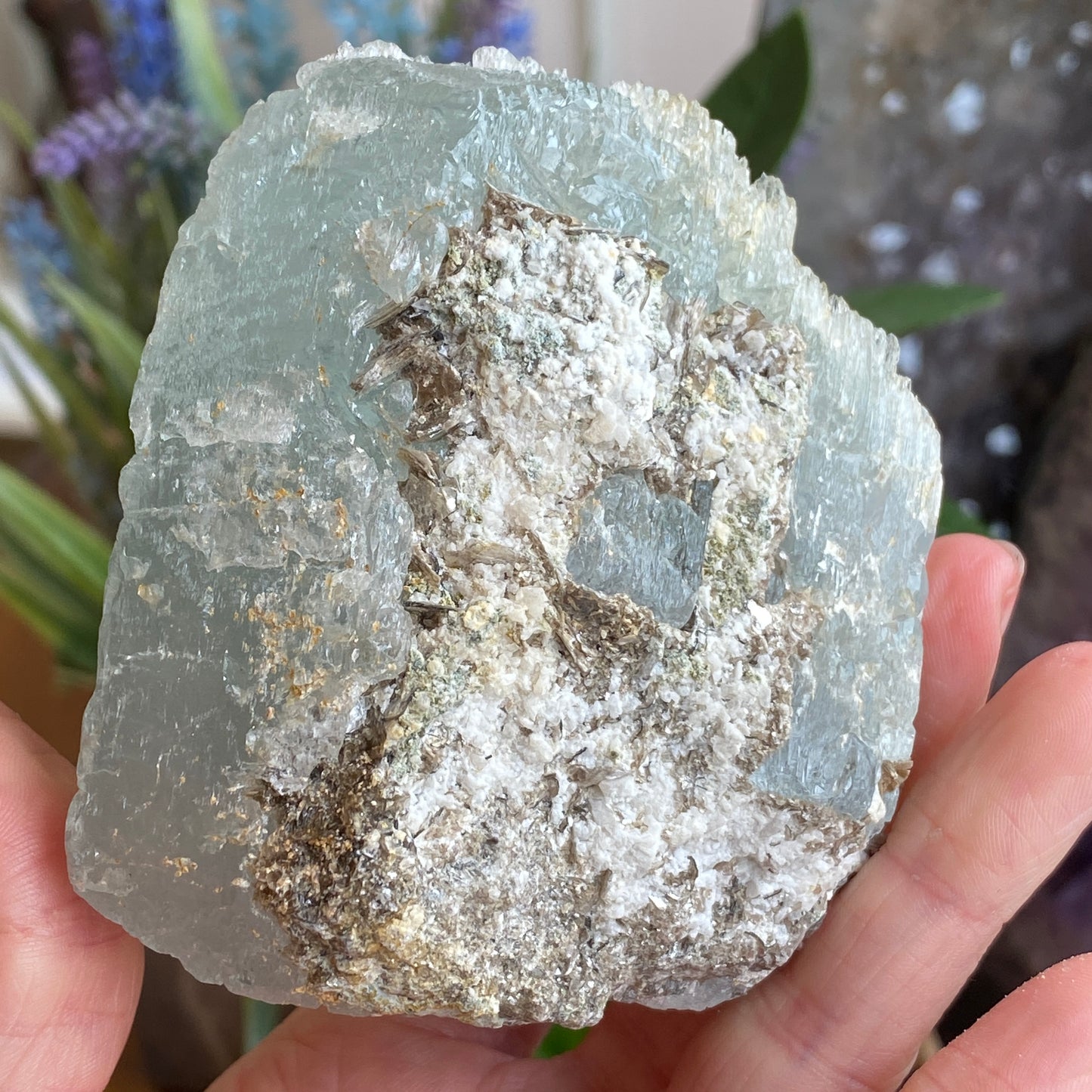 Unusual Water-Etched Aquamarine Crystal, 1lb