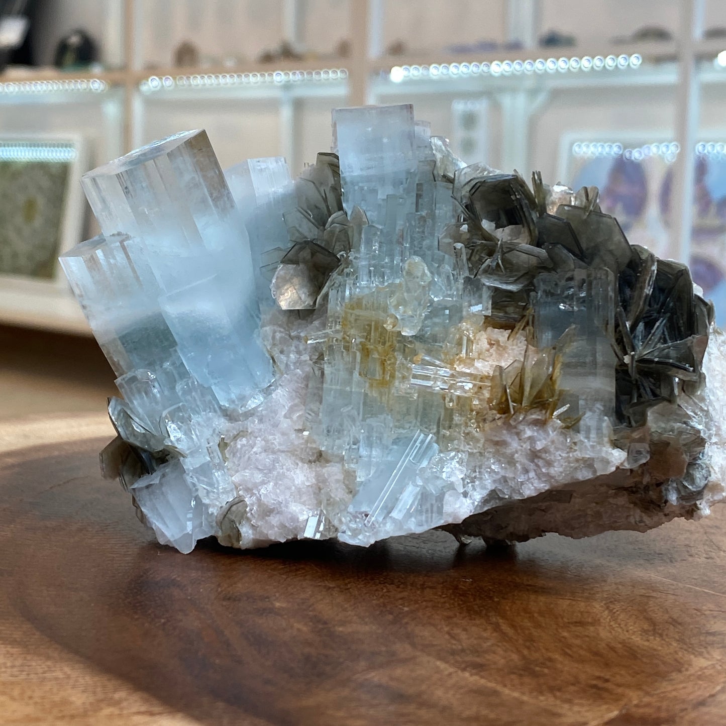 Aquamarine In Mica, Large Specimen