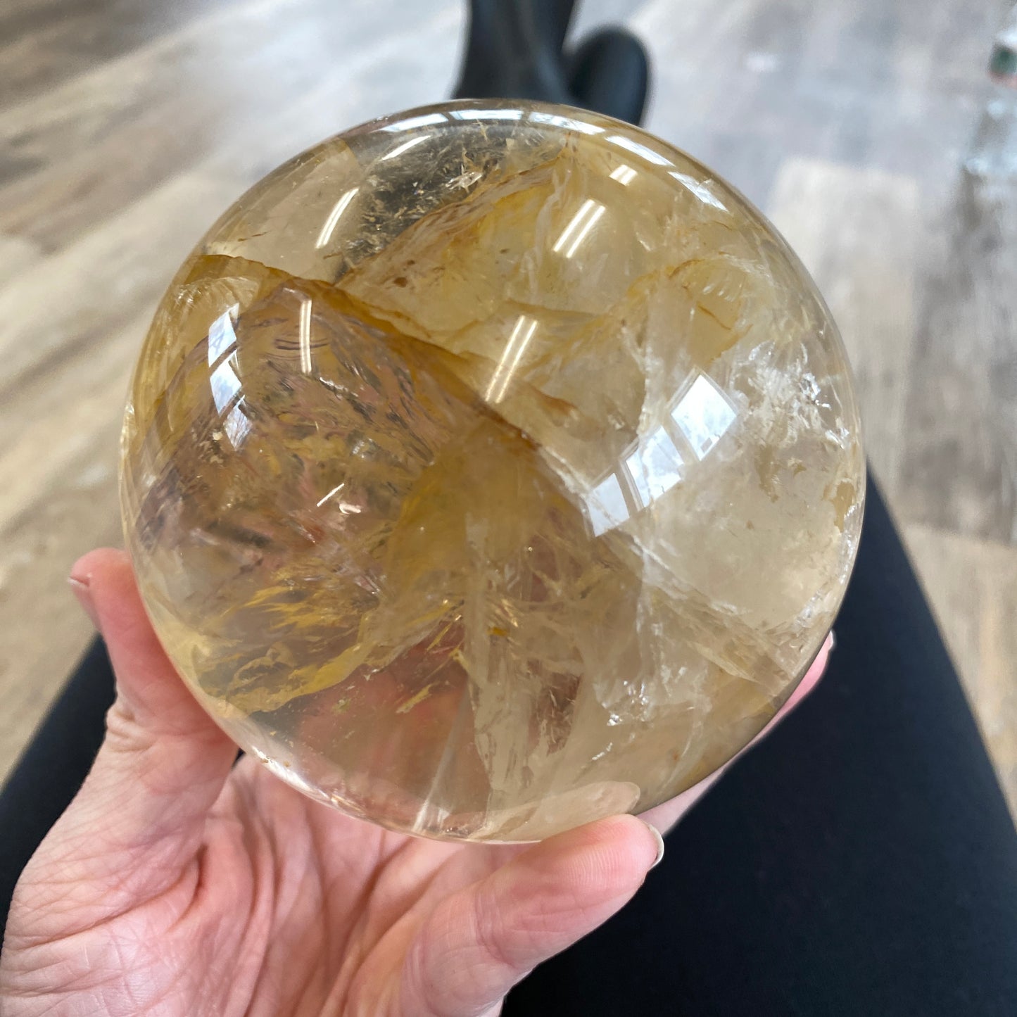 Gold Quartz Sphere, 4in