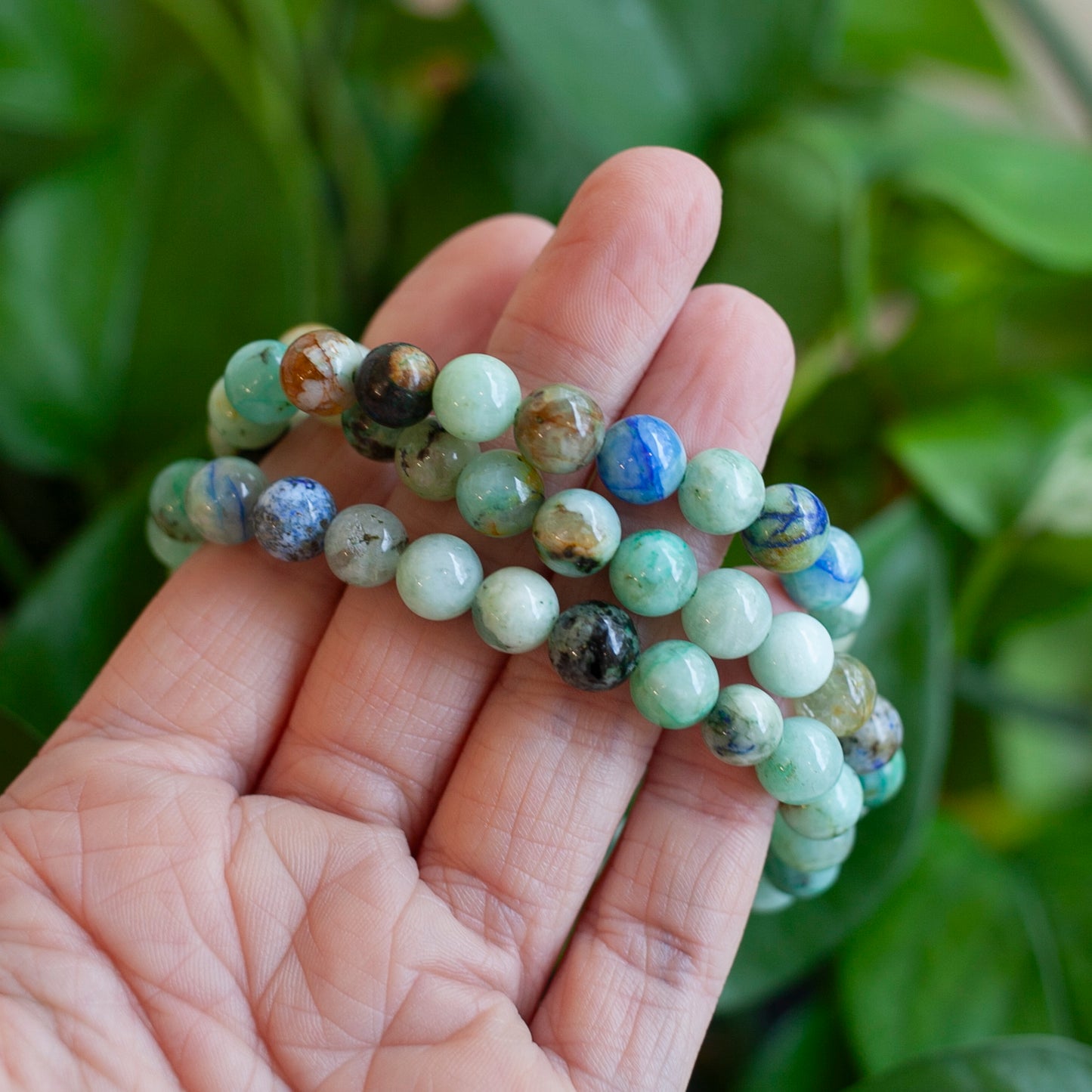 Phoenix Stone Bracelet, Turquoise, Chrysocolla, Malachite