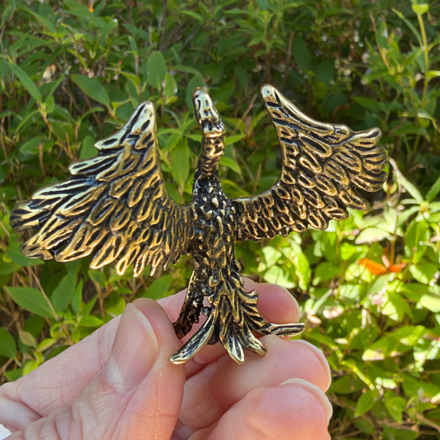 Phoenix Figurine, Solid Brass Spirit Animal